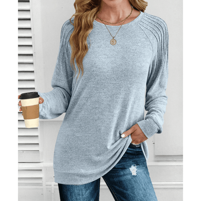 Alisa Ribbed Shoulder Long Sleeve