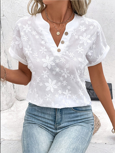 Amara Floral V-Neck Blouse