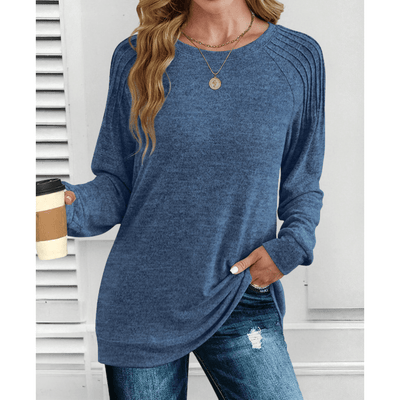 Alisa Ribbed Shoulder Long Sleeve