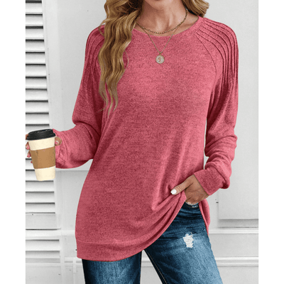 Alisa Ribbed Shoulder Long Sleeve