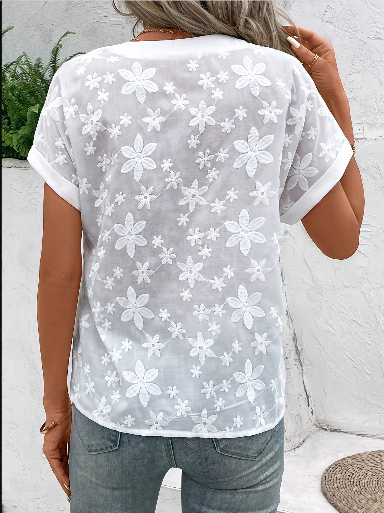 Amara Floral V-Neck Blouse