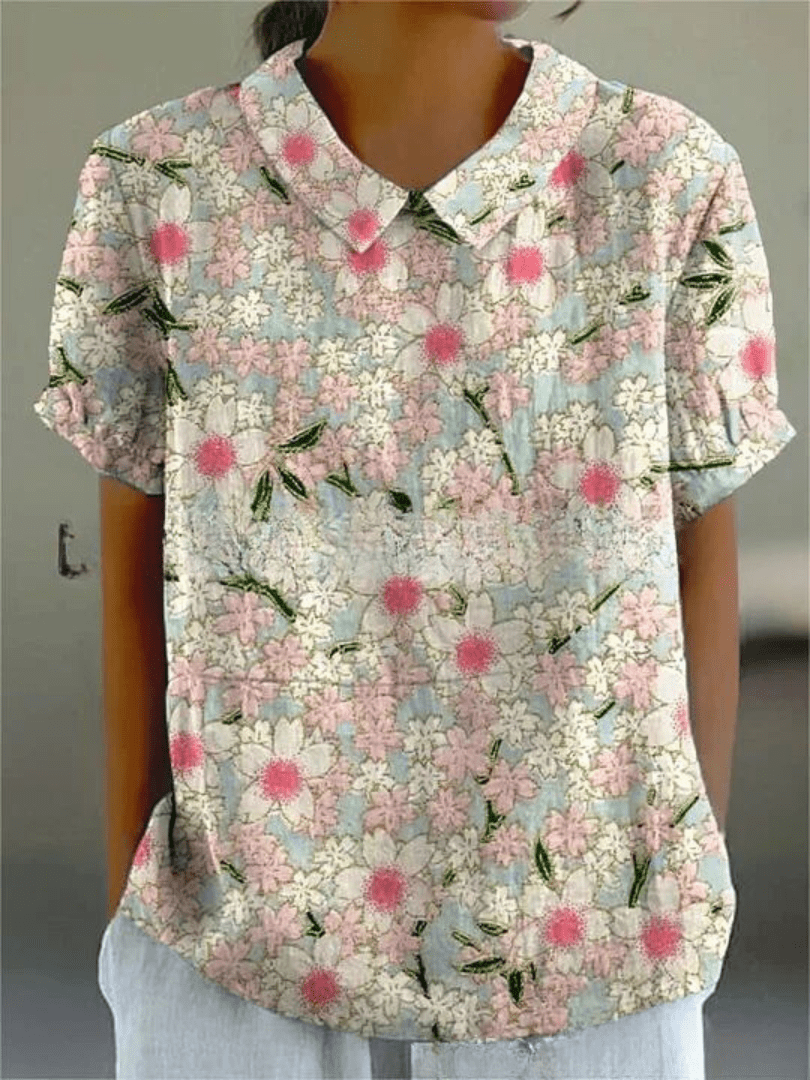 Elina Blossom-Collar Blouse