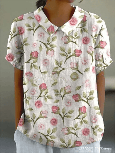 Elina Blossom-Collar Blouse