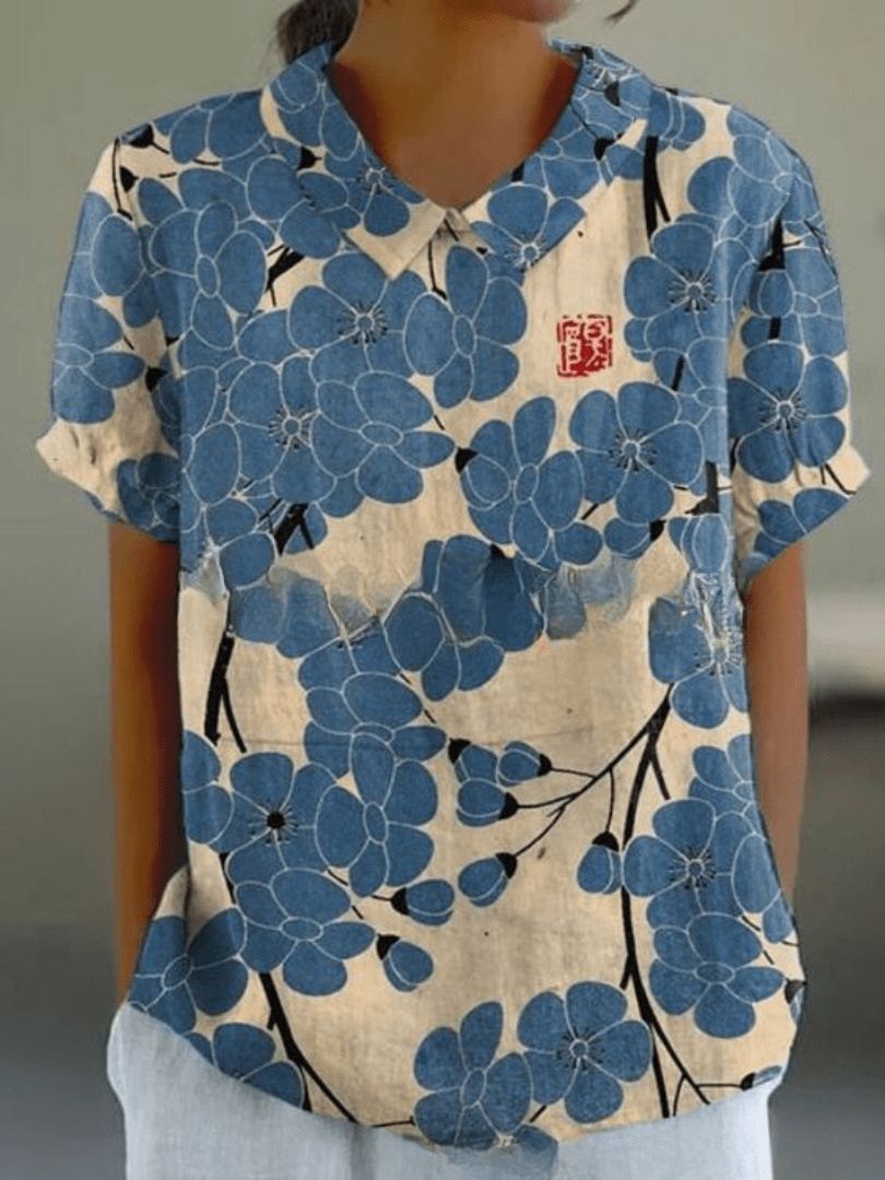 Elina Blossom-Collar Blouse