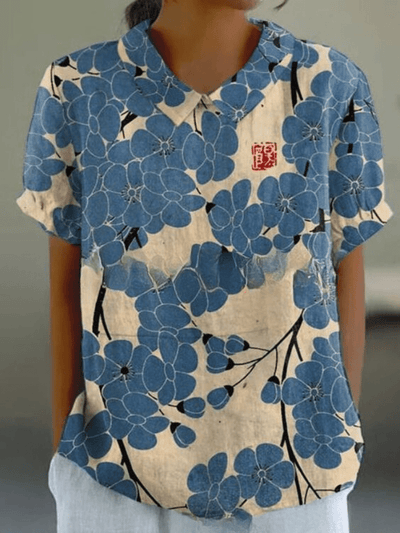 Elina Blossom-Collar Blouse