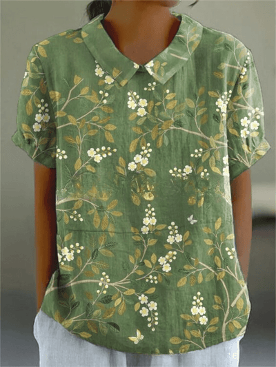 Elina Blossom-Collar Blouse