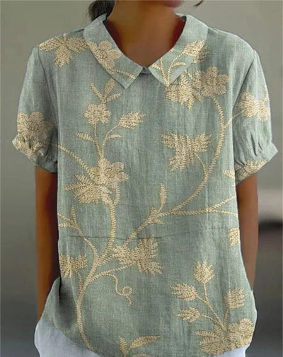 Elina Blossom-Collar Blouse
