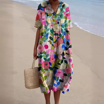 Nicka Vibrant Floral Dress