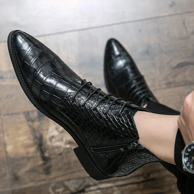 Lennox | Crocodile Leather Boots