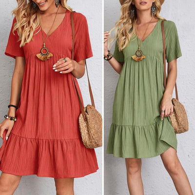 Sienna Belly-Cover Ruffle Dress