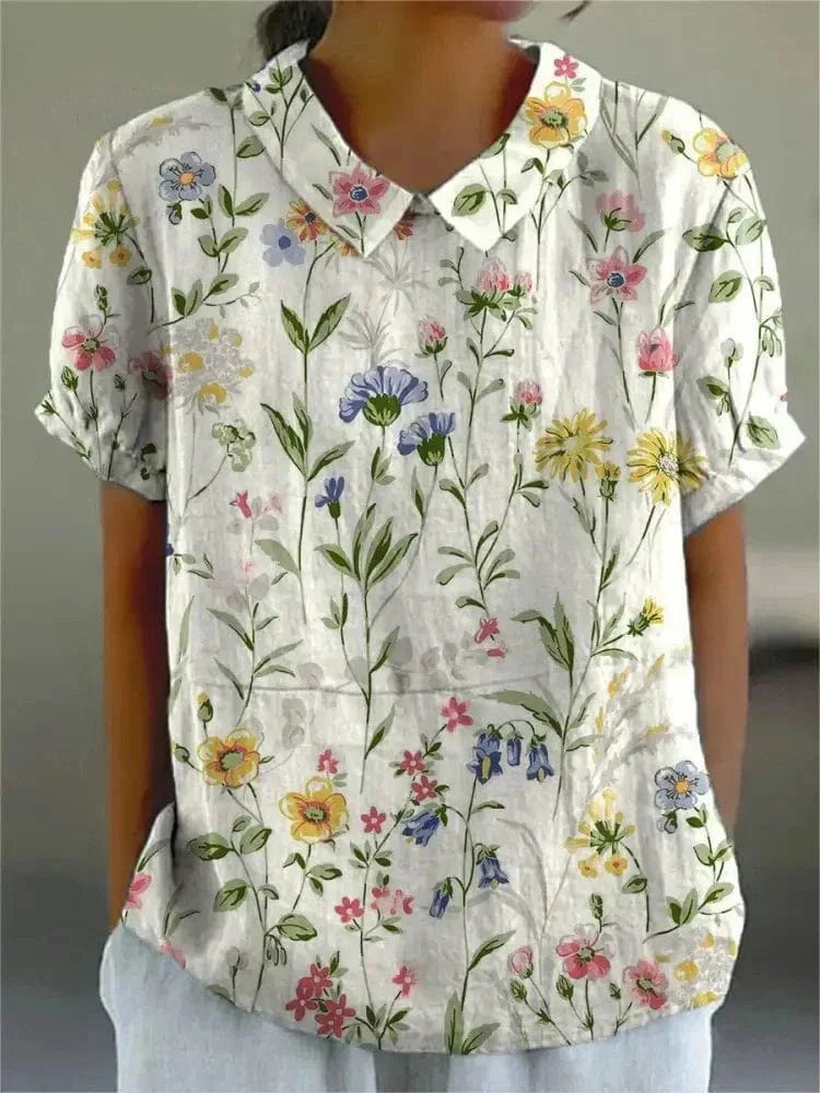 Elina Blossom-Collar Blouse