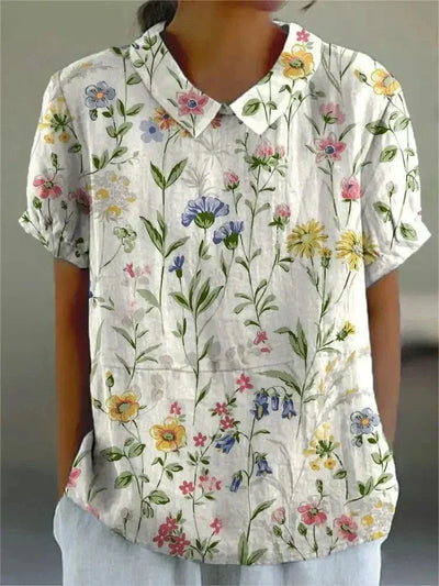 Elina Blossom-Collar Blouse