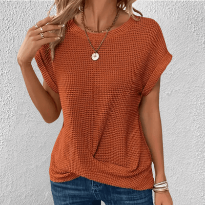 Luna Waffle-Knit Top
