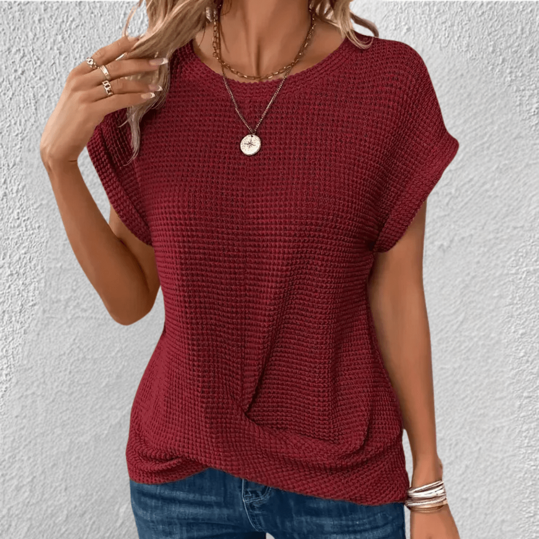 Luna Waffle-Knit Top