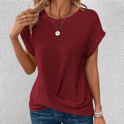 Luna Waffle-Knit Top