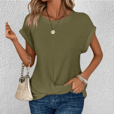 Luna Waffle-Knit Top