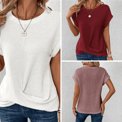 Luna Waffle-Knit Top