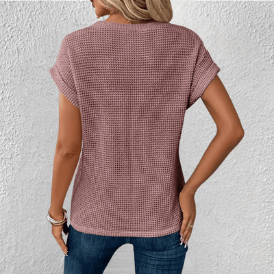 Luna Waffle-Knit Top