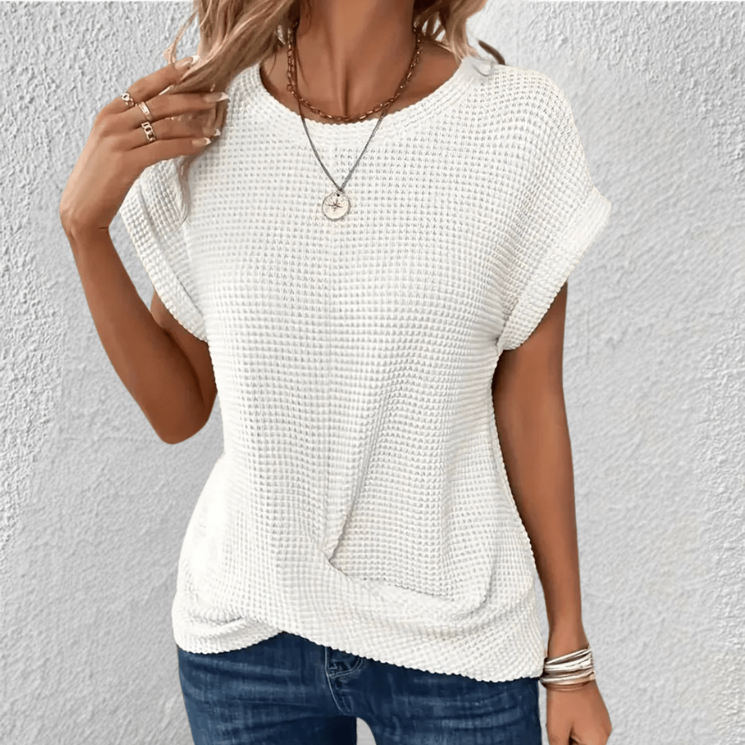 Luna Waffle-Knit Top