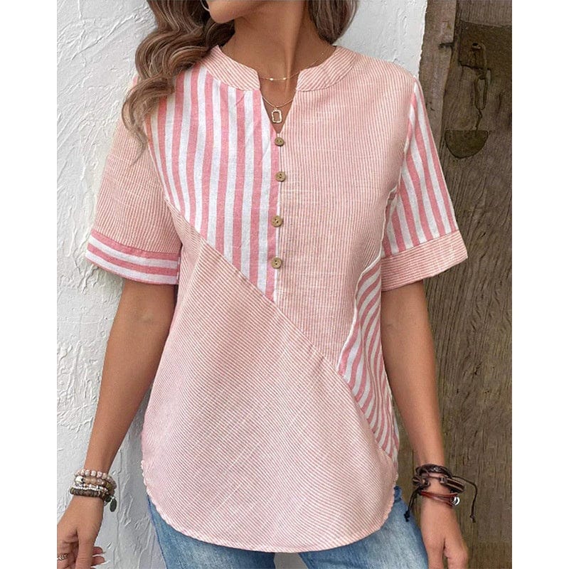 Mila Striped V-Neck Top