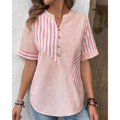 Mila Striped V-Neck Top