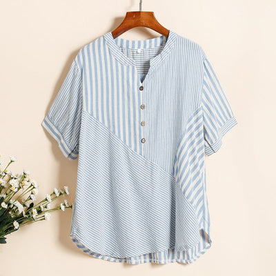 Mila Striped V-Neck Top