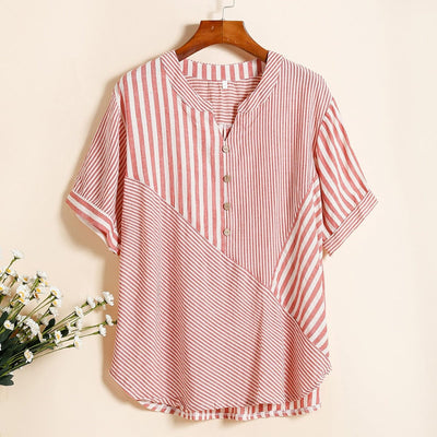 Mila Striped V-Neck Top