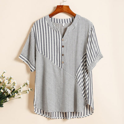 Mila Striped V-Neck Top