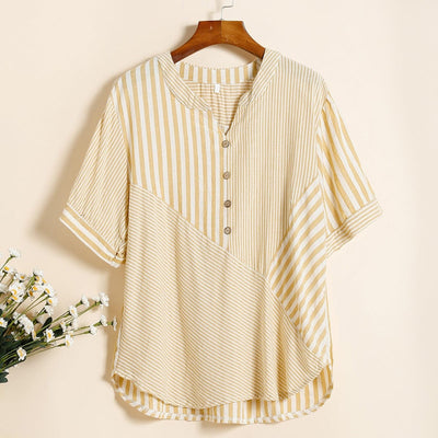 Mila Striped V-Neck Top