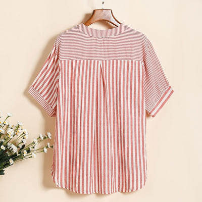 Mila Striped V-Neck Top