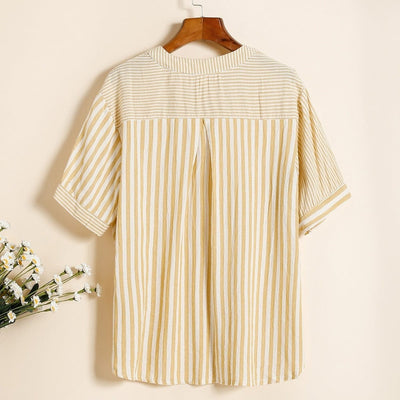 Mila Striped V-Neck Top
