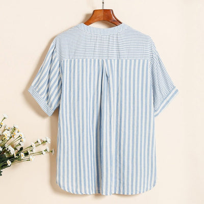 Mila Striped V-Neck Top
