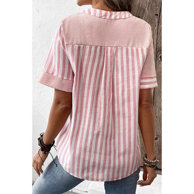 Mila Striped V-Neck Top