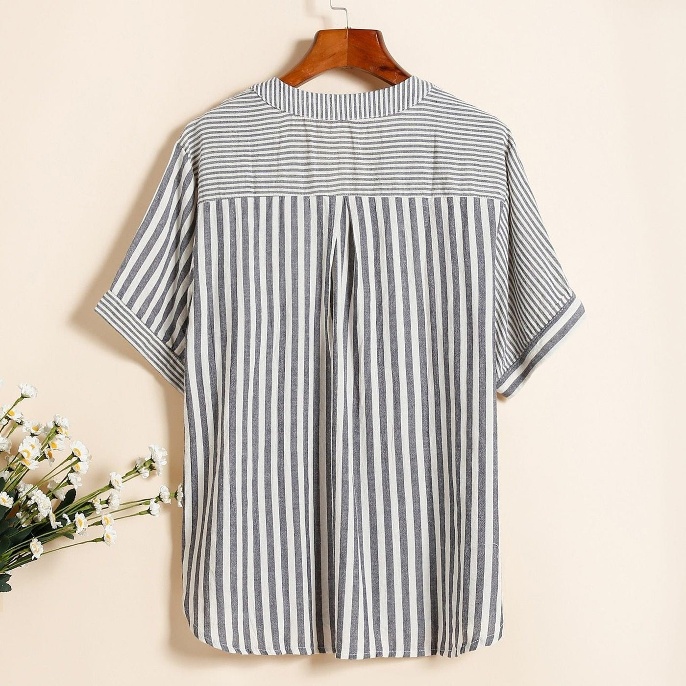 Mila Striped V-Neck Top