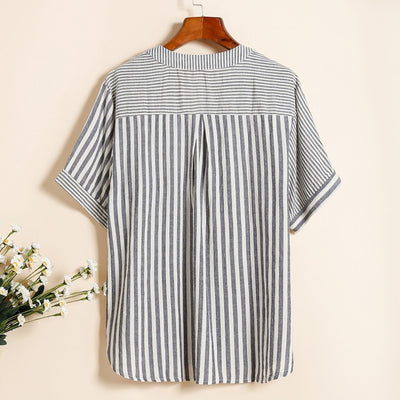 Mila Striped V-Neck Top
