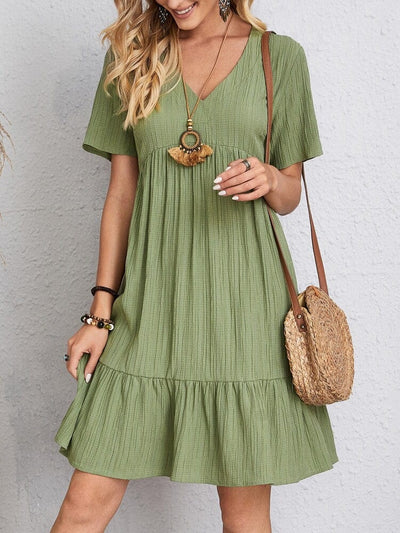 Sienna Belly-Cover Ruffle Dress